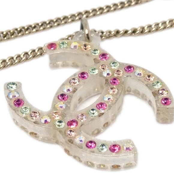 Chanel Gold Chain Bracelet Rhinestone 04A 194924 - Picture 2 of 4